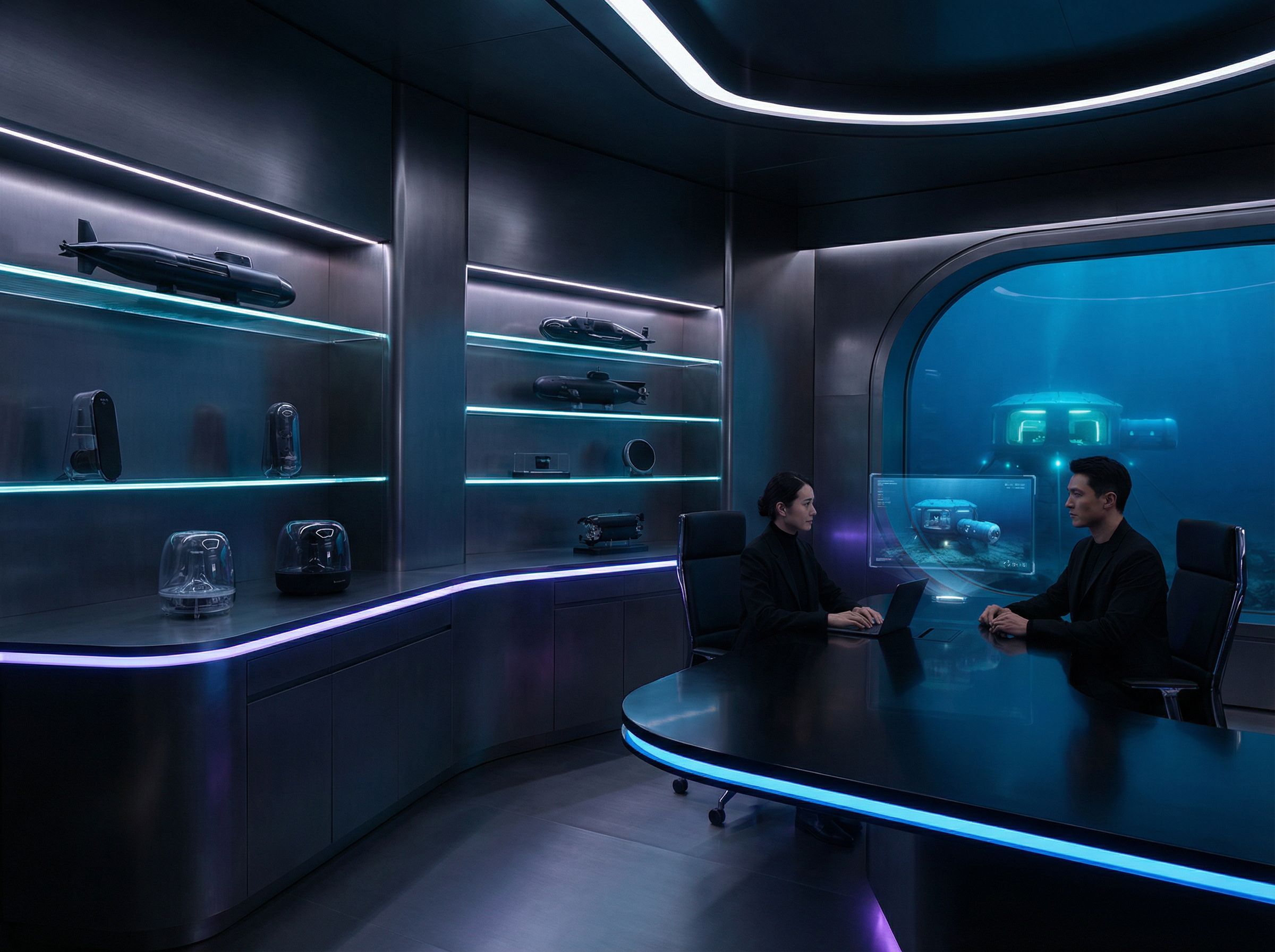 Close-up of shiny stainless steel boat rail with reflective surface on a luxury yacht.